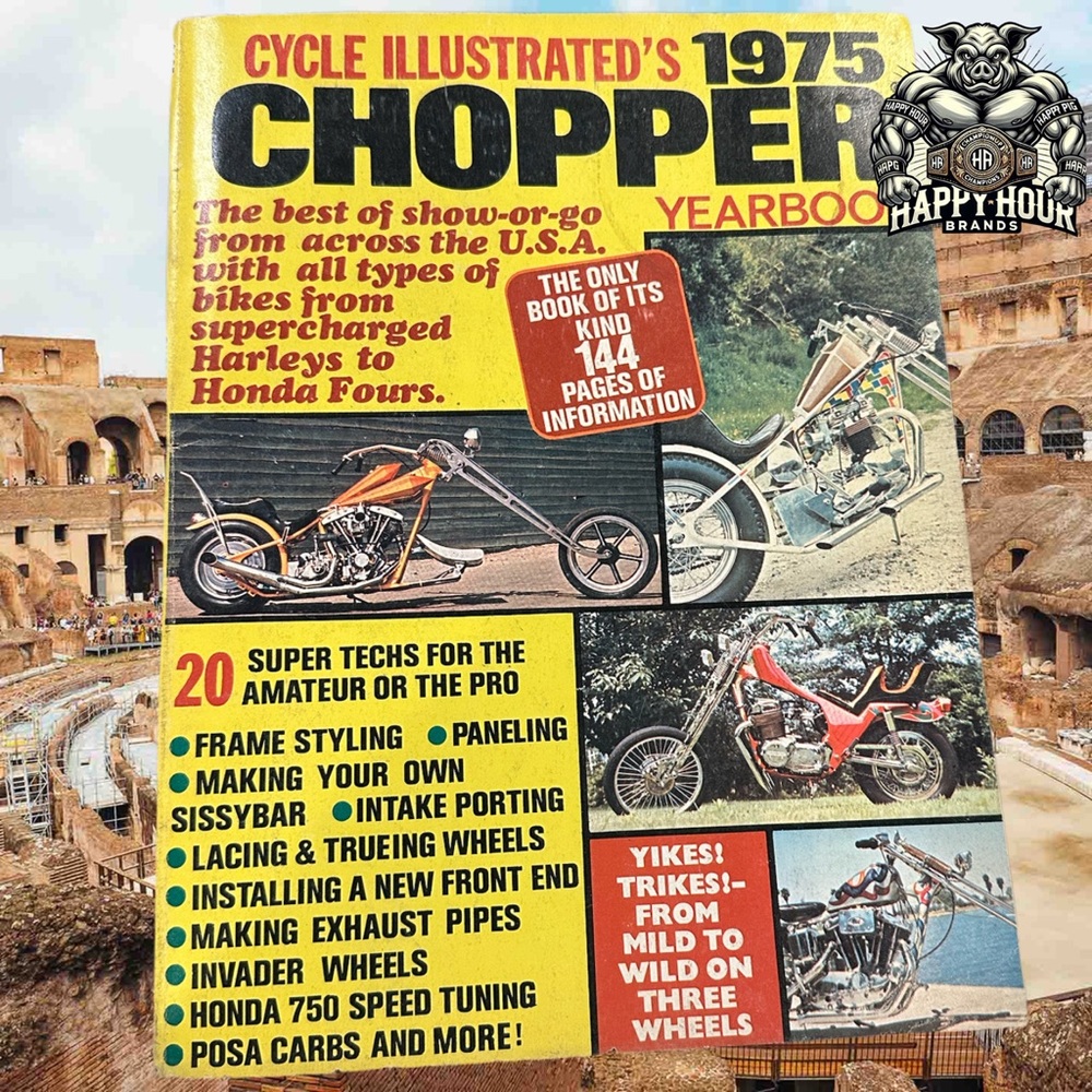 1975 CHOPPER YEARBOOK Cycle Illustrated BIG 144-Pages BIKER Motorcycle Customs +